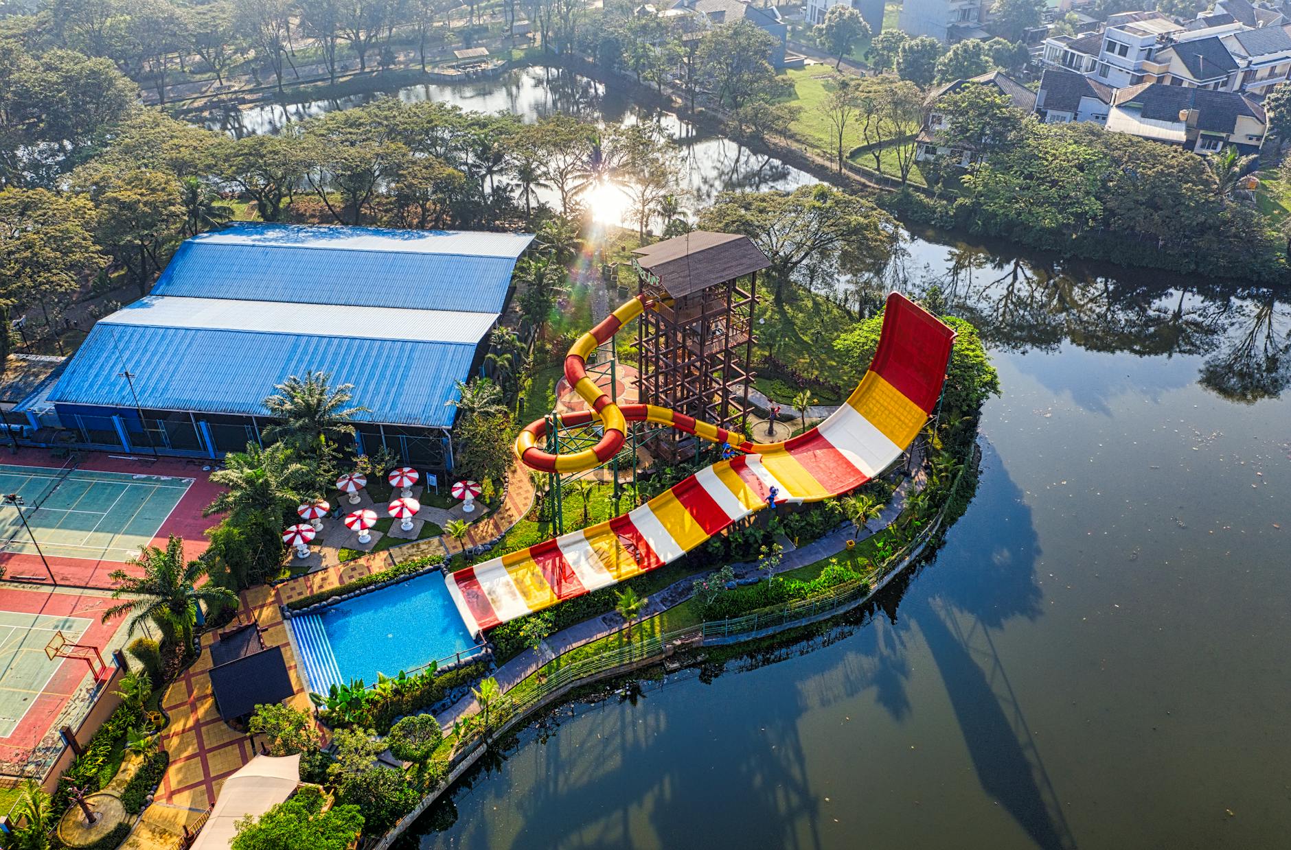 Theme park ride at Ancol Dreamland in Jakarta