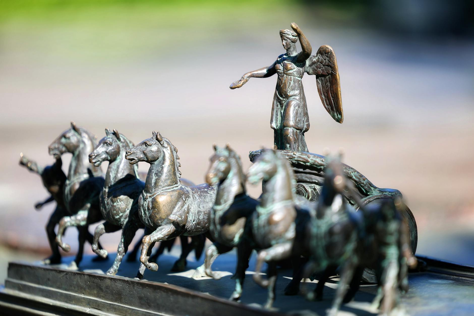 Arjuna Wijaya chariot statue with eight horses