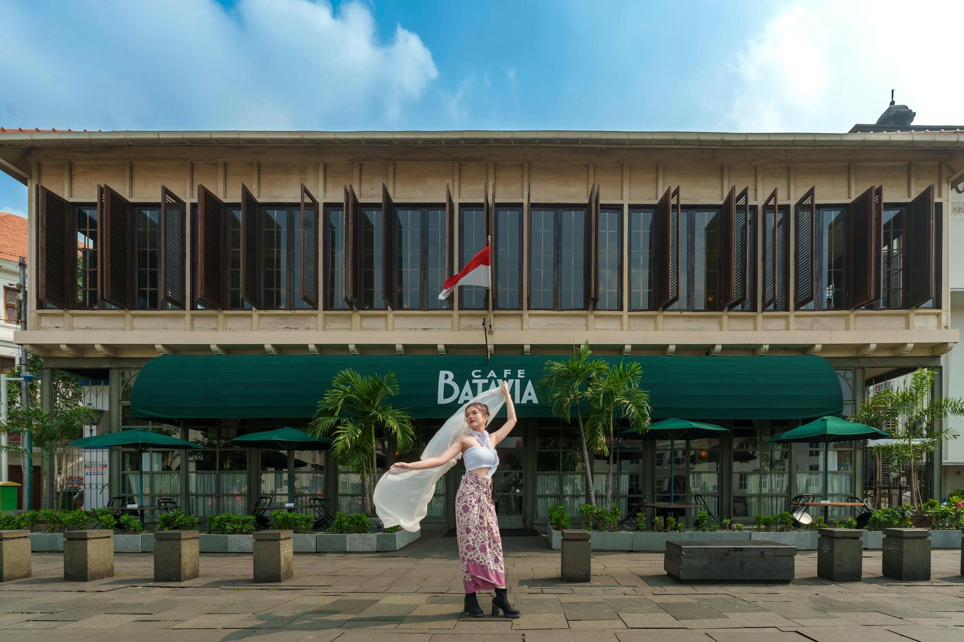 Café Batavia historic colonial building in Jakarta