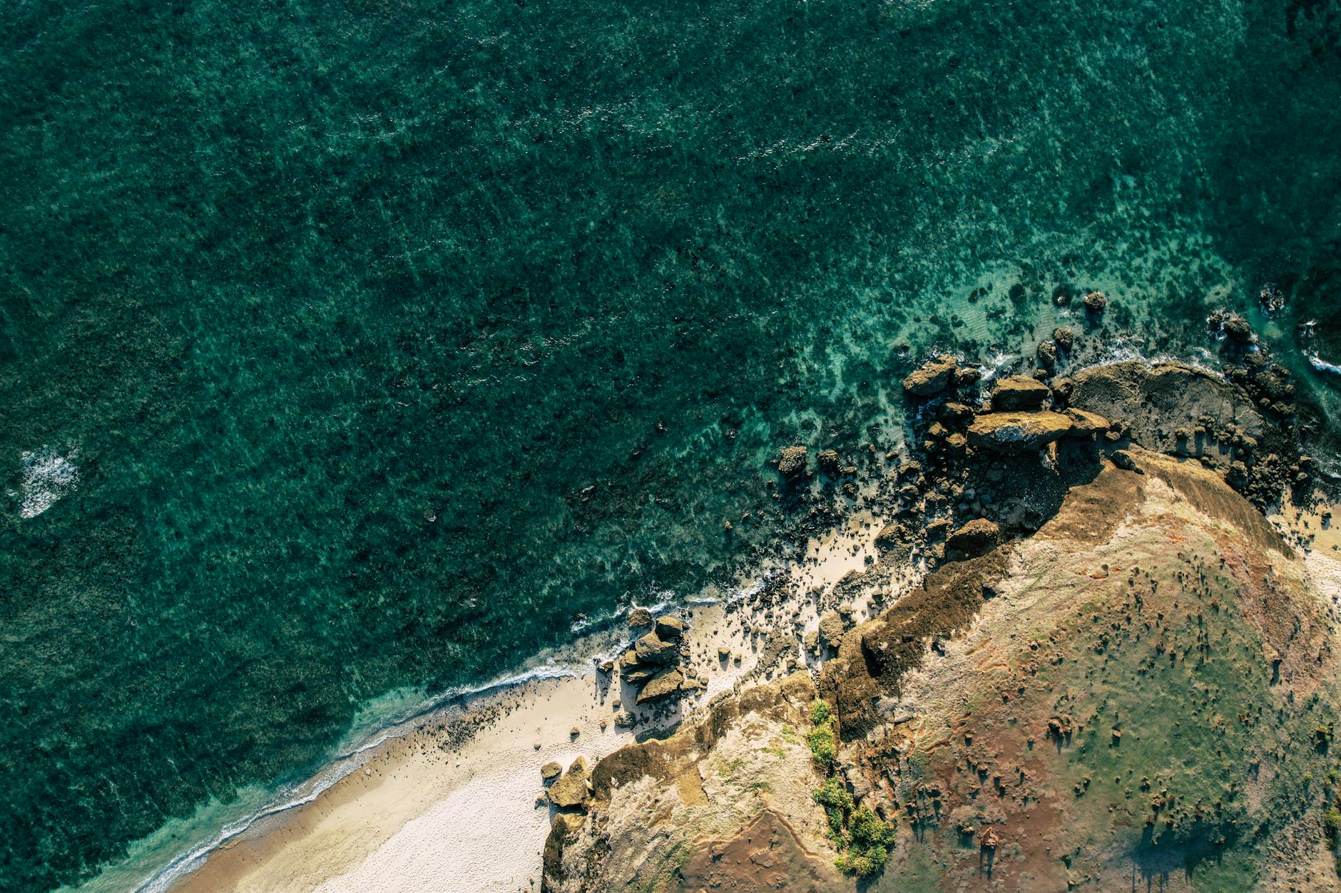 Tropical island and turquoise water near Jakarta