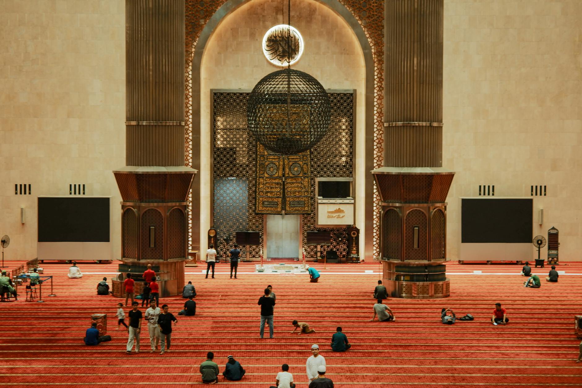 Interior of Istiqlal Mosque in Jakarta