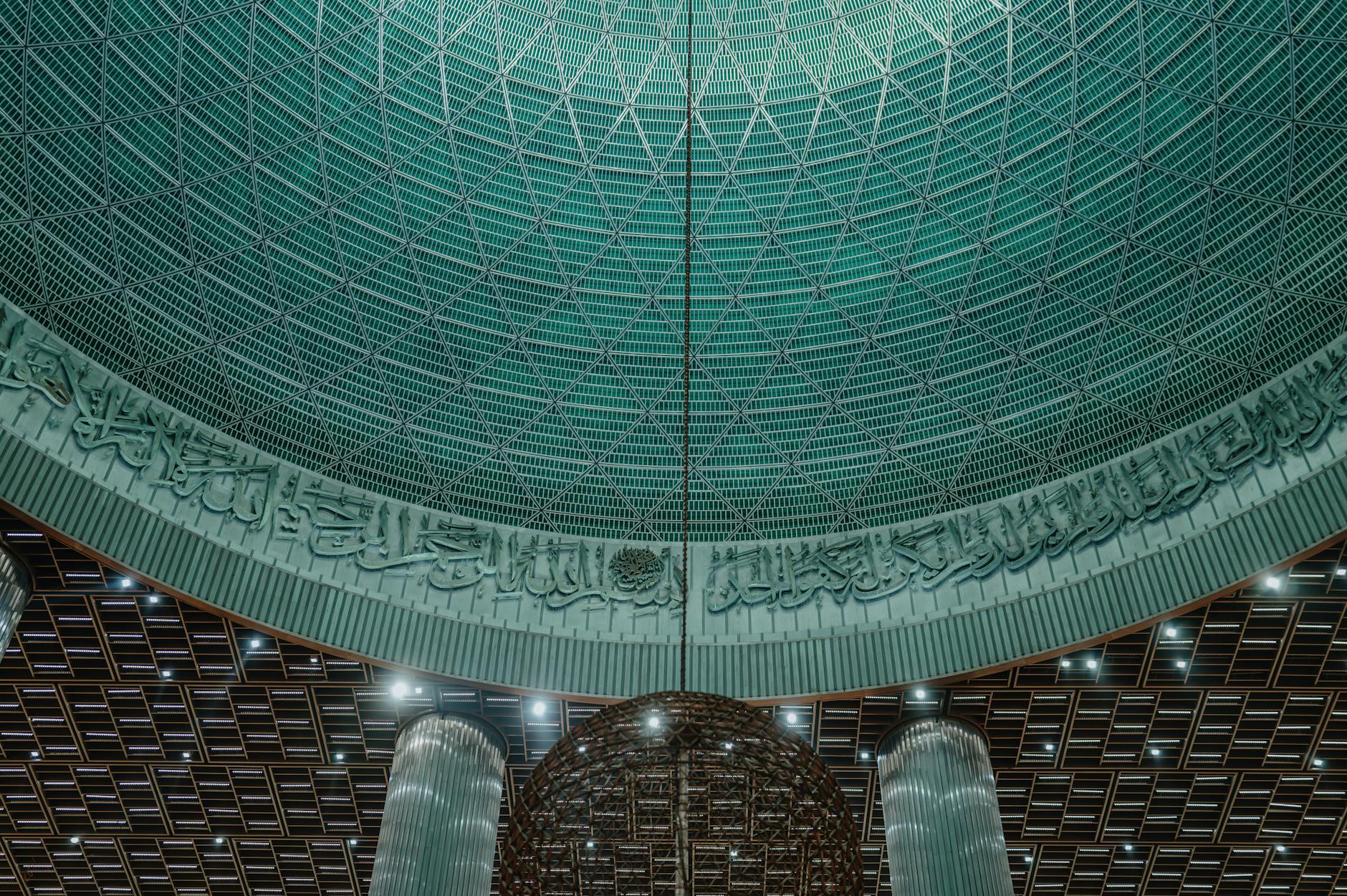 Istiqlal Mosque interior with massive central dome