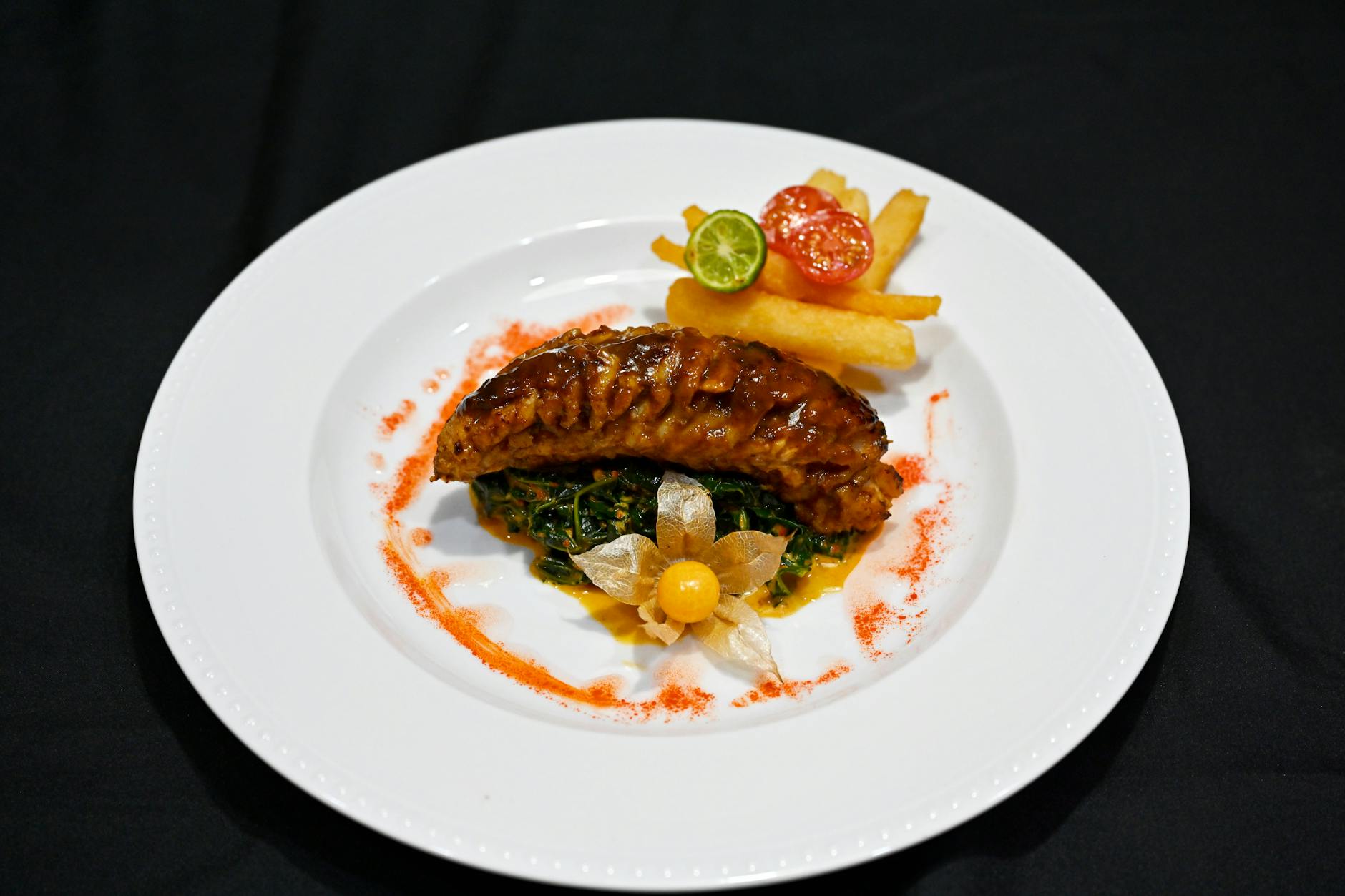 Refined Indonesian dishes served at a fine dining restaurant in Jakarta
