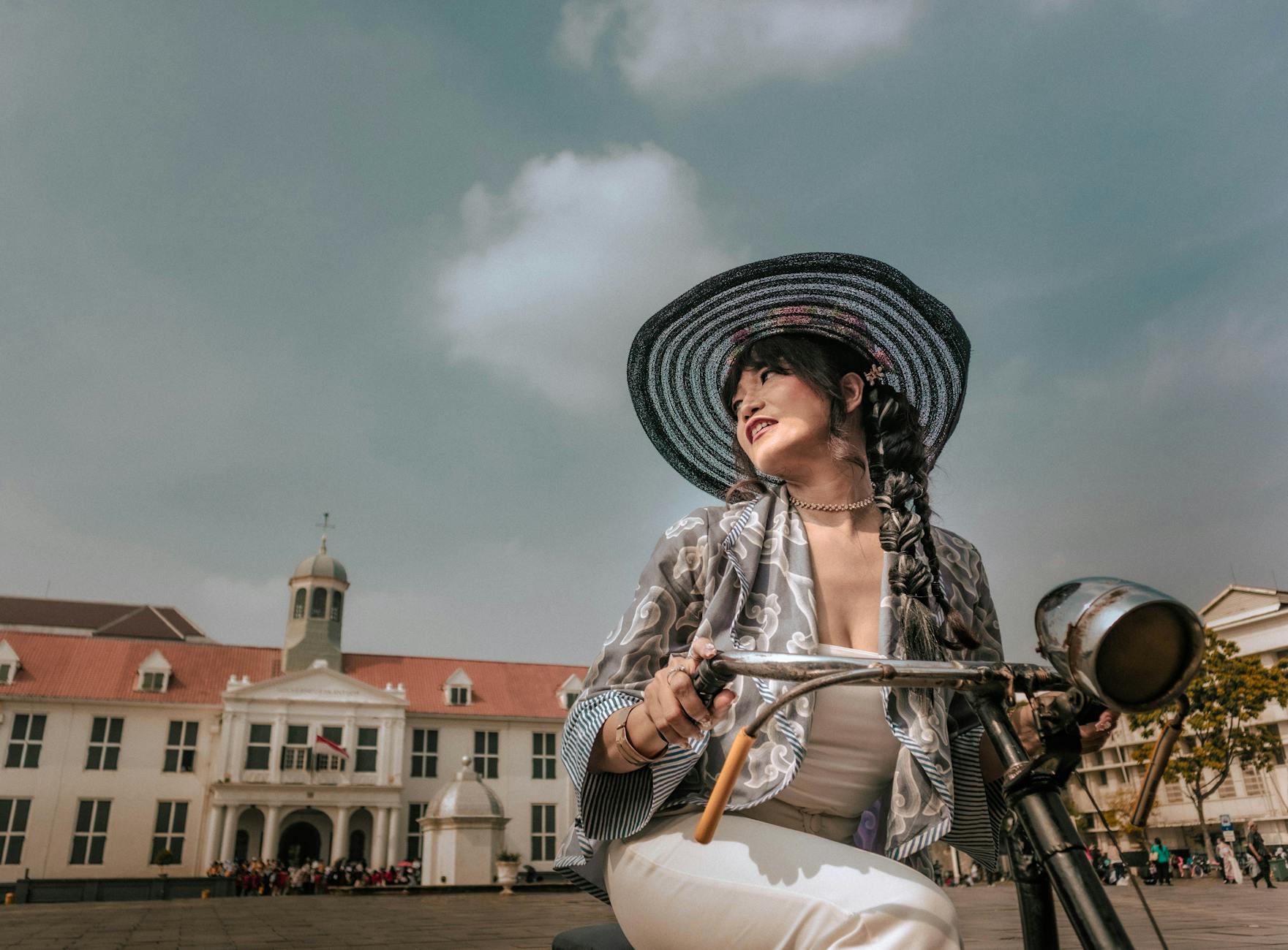 Colorful rental bicycles in Kota Tua Fatahillah Square Jakarta