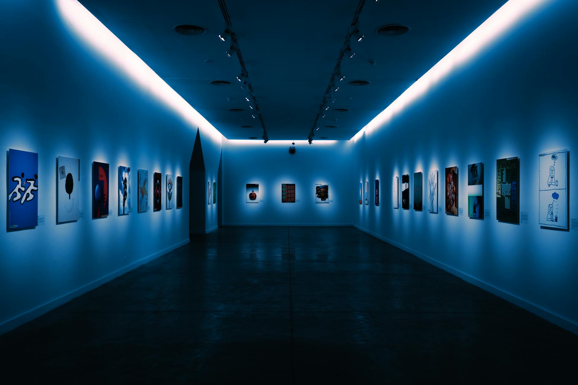Contemporary art gallery exhibition space