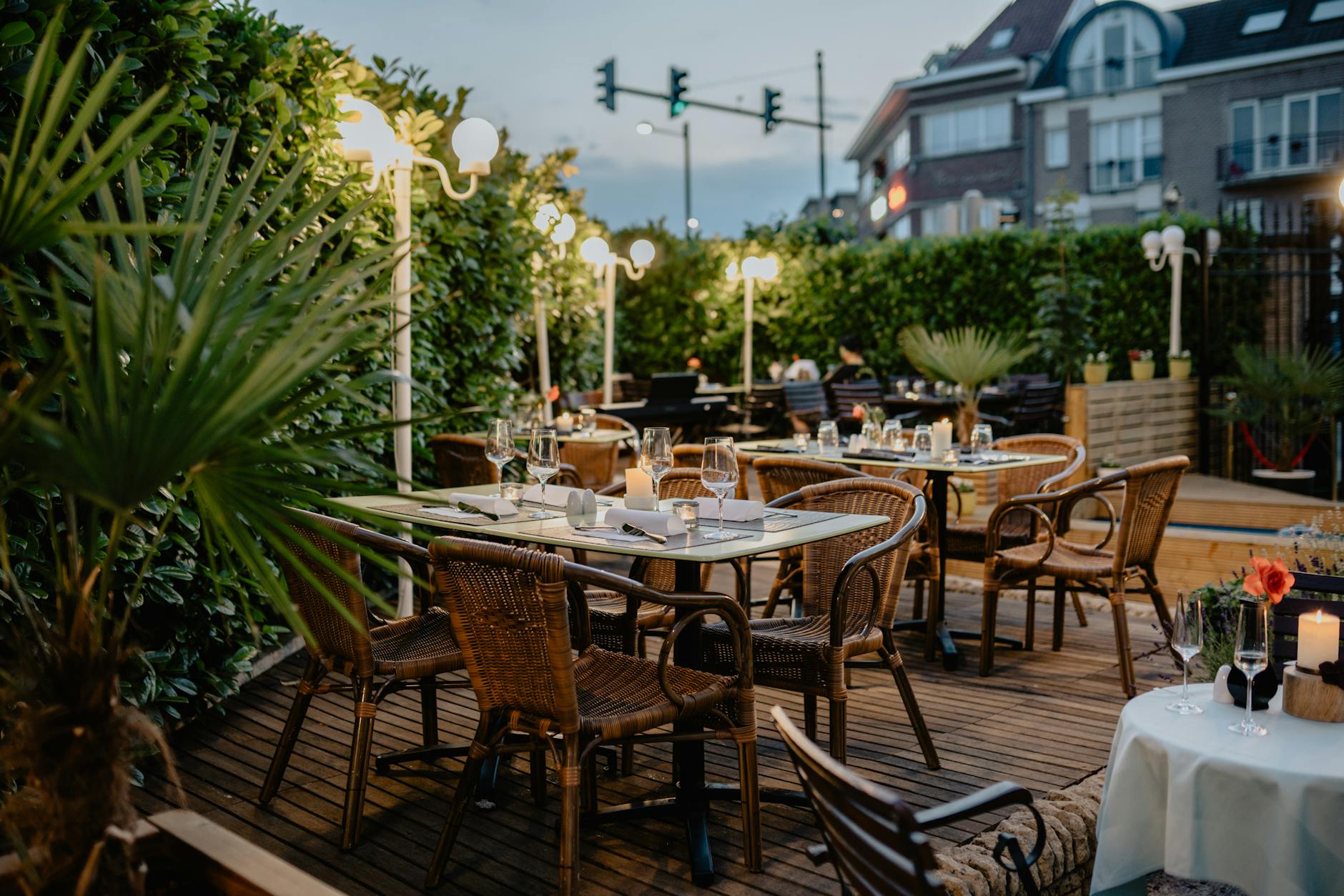Fine dining restaurant elegant evening atmosphere