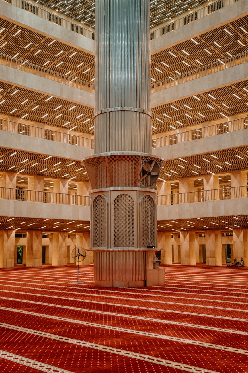 The grand Istiqlal Mosque in Jakarta with its impressive dome and architecture