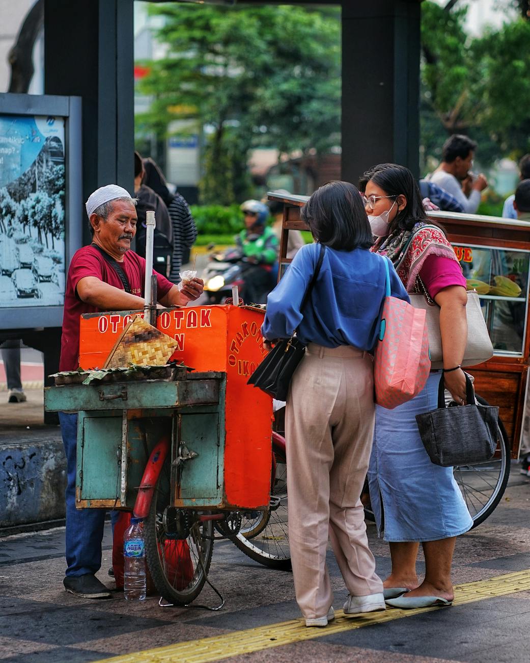 Delicious Jakarta street food being prepared at a local food stall
