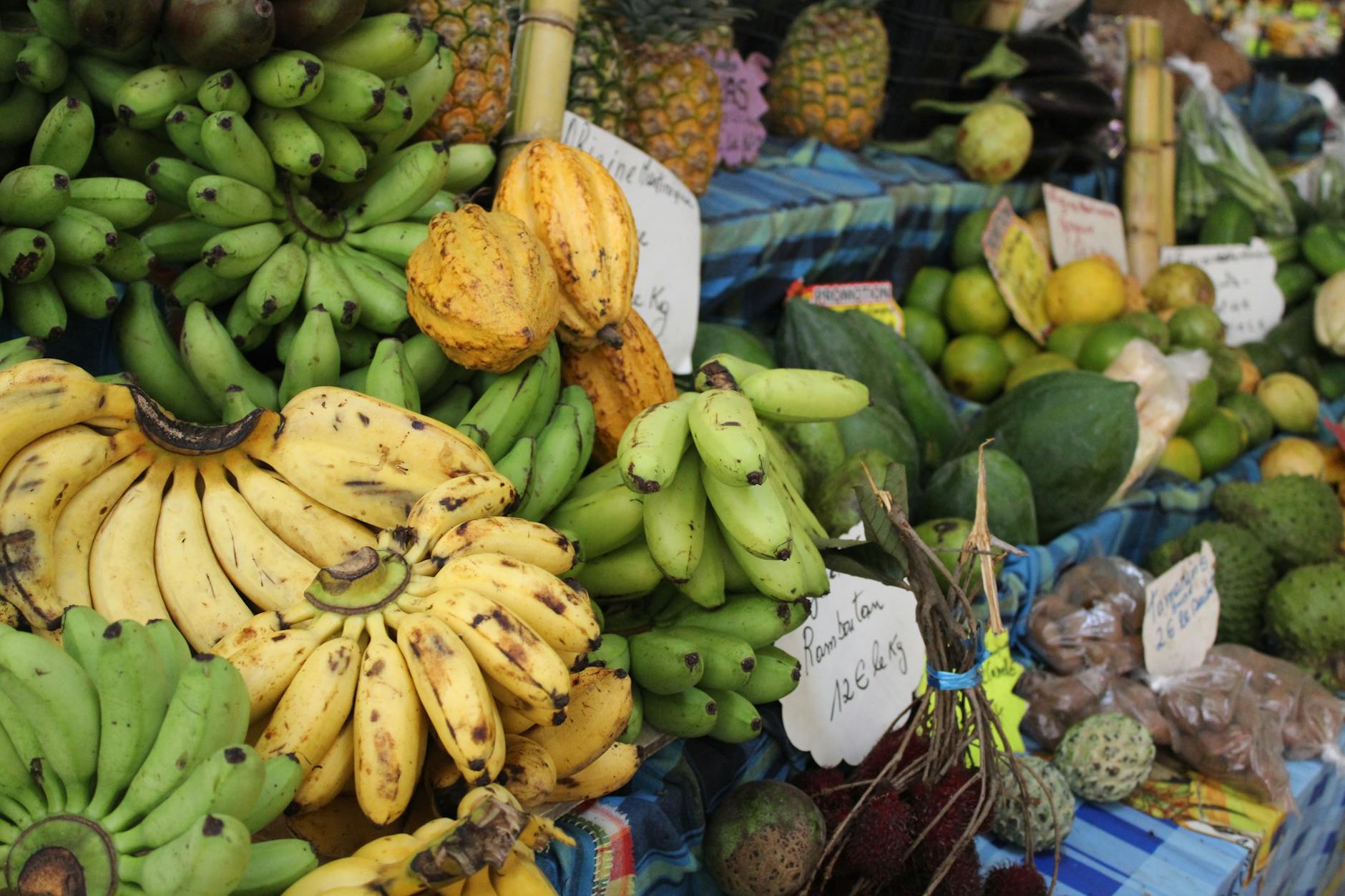 Colorful tropical fruits at a Jakarta market - essential food guide stop