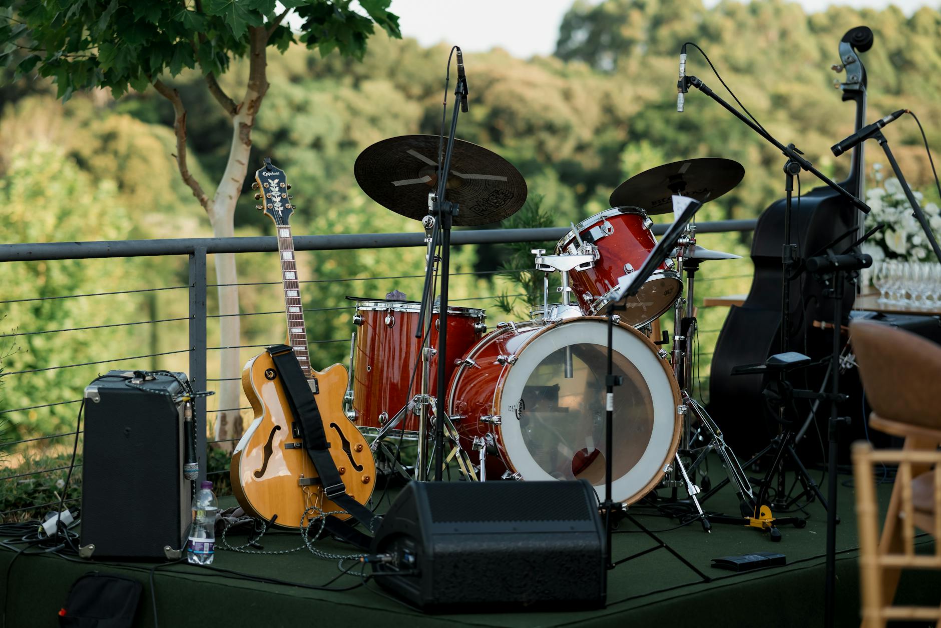 Live music performance on stage at venue