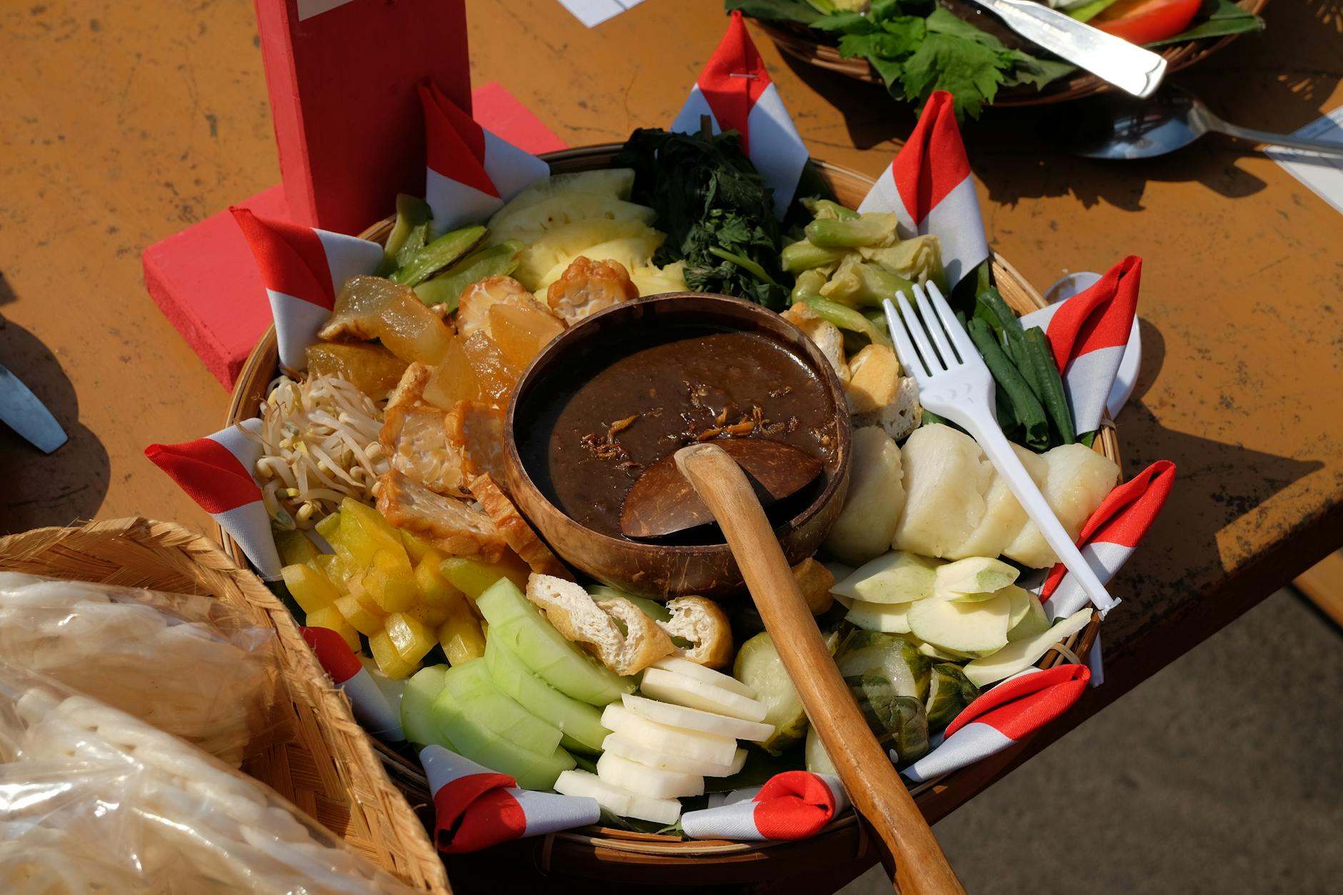 Indonesian asinan Betawi pickled vegetable salad