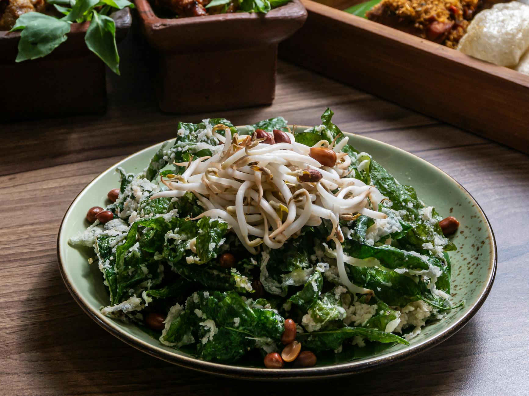 Indonesian vegetable salad with peanut sauce karedok