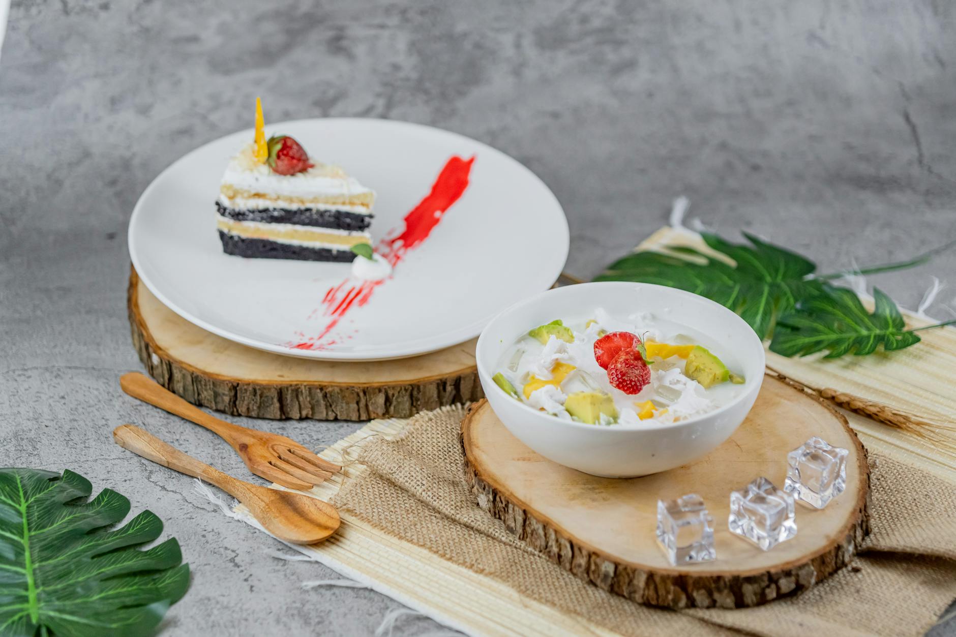 Indonesian es teler tropical fruit dessert drink