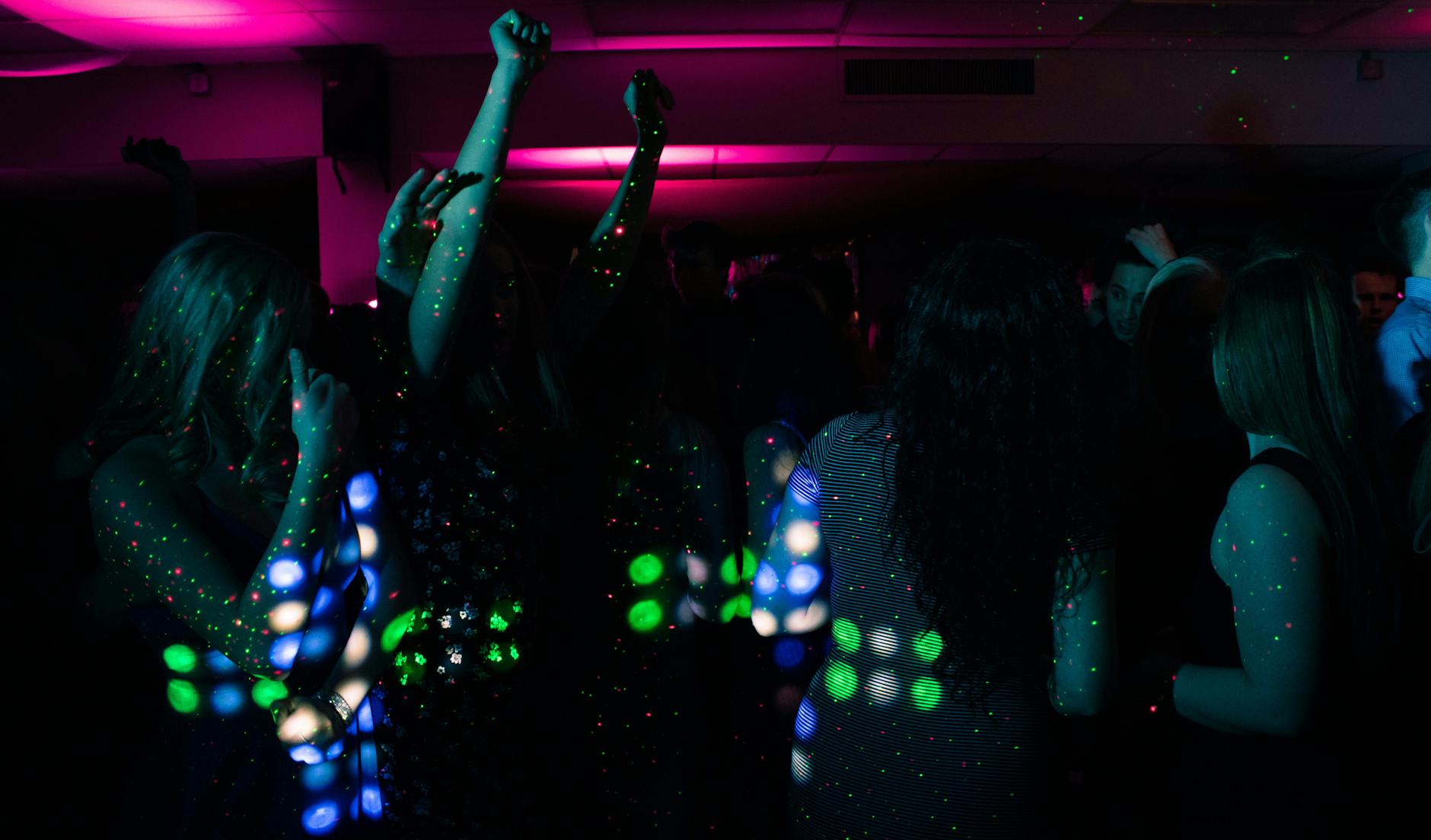 Nightclub dance floor crowd music party