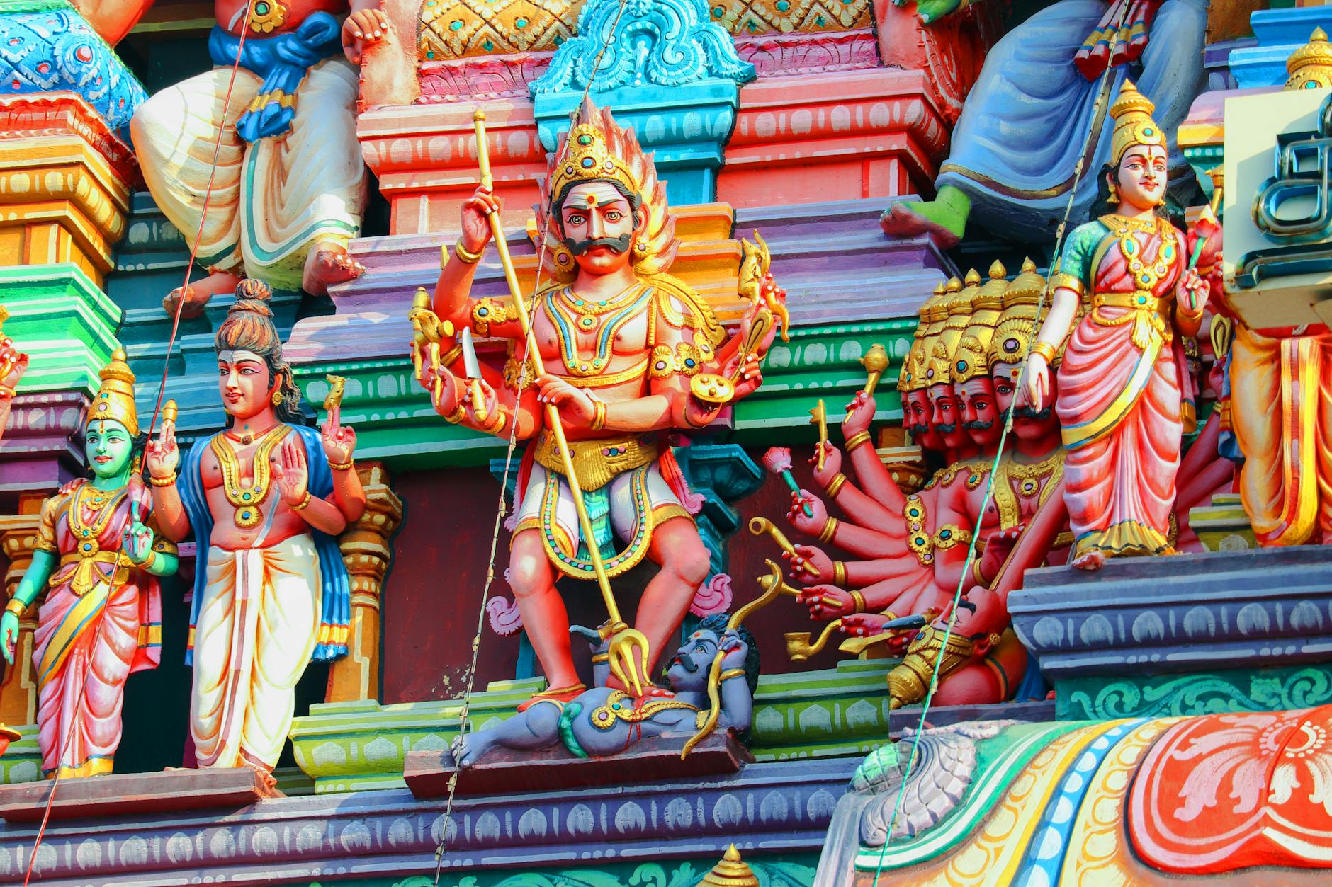 Hindu deity statue Indonesian temple traditional sculpture