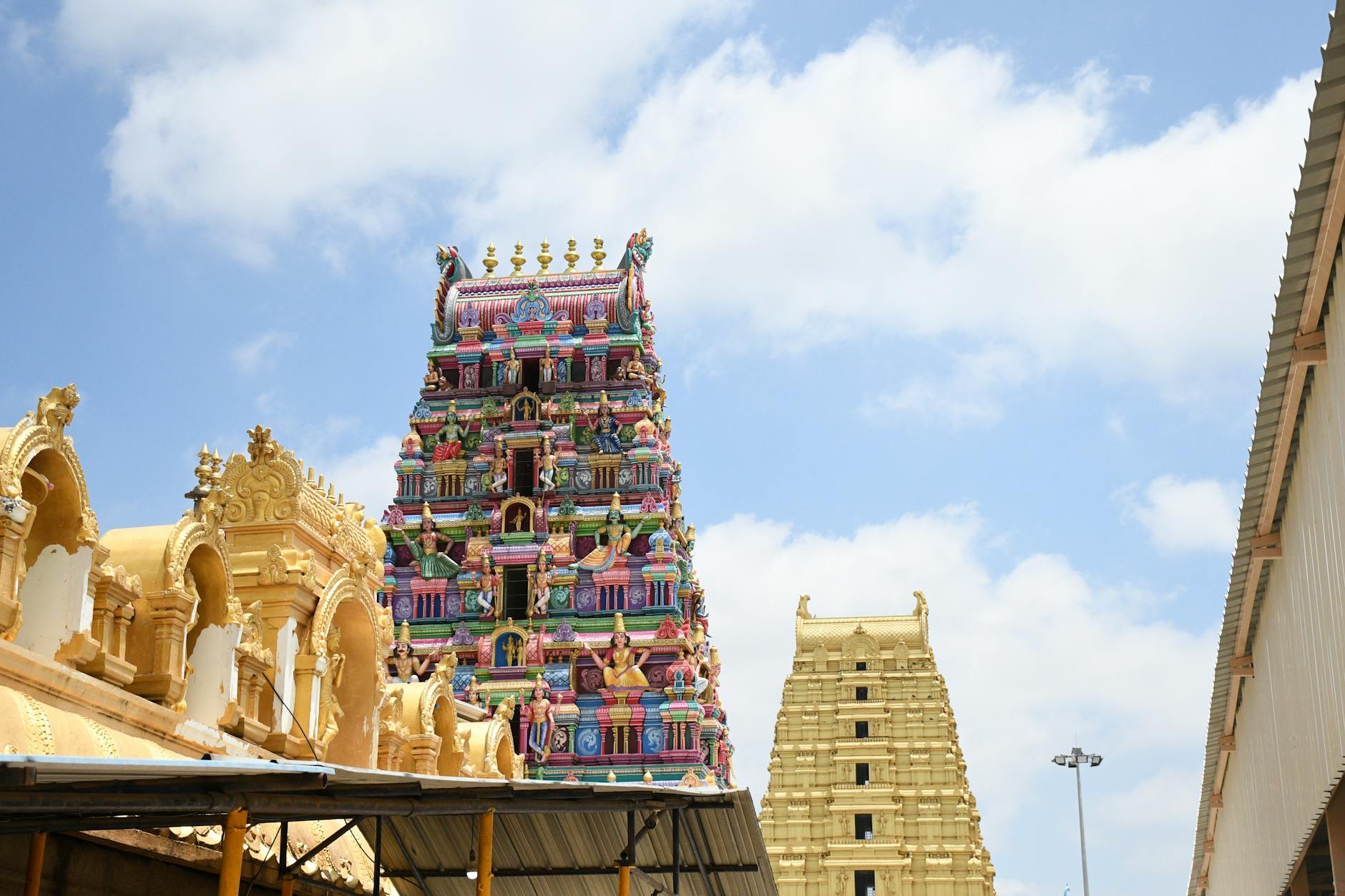 Tamil Hindu temple south indian architecture colorful