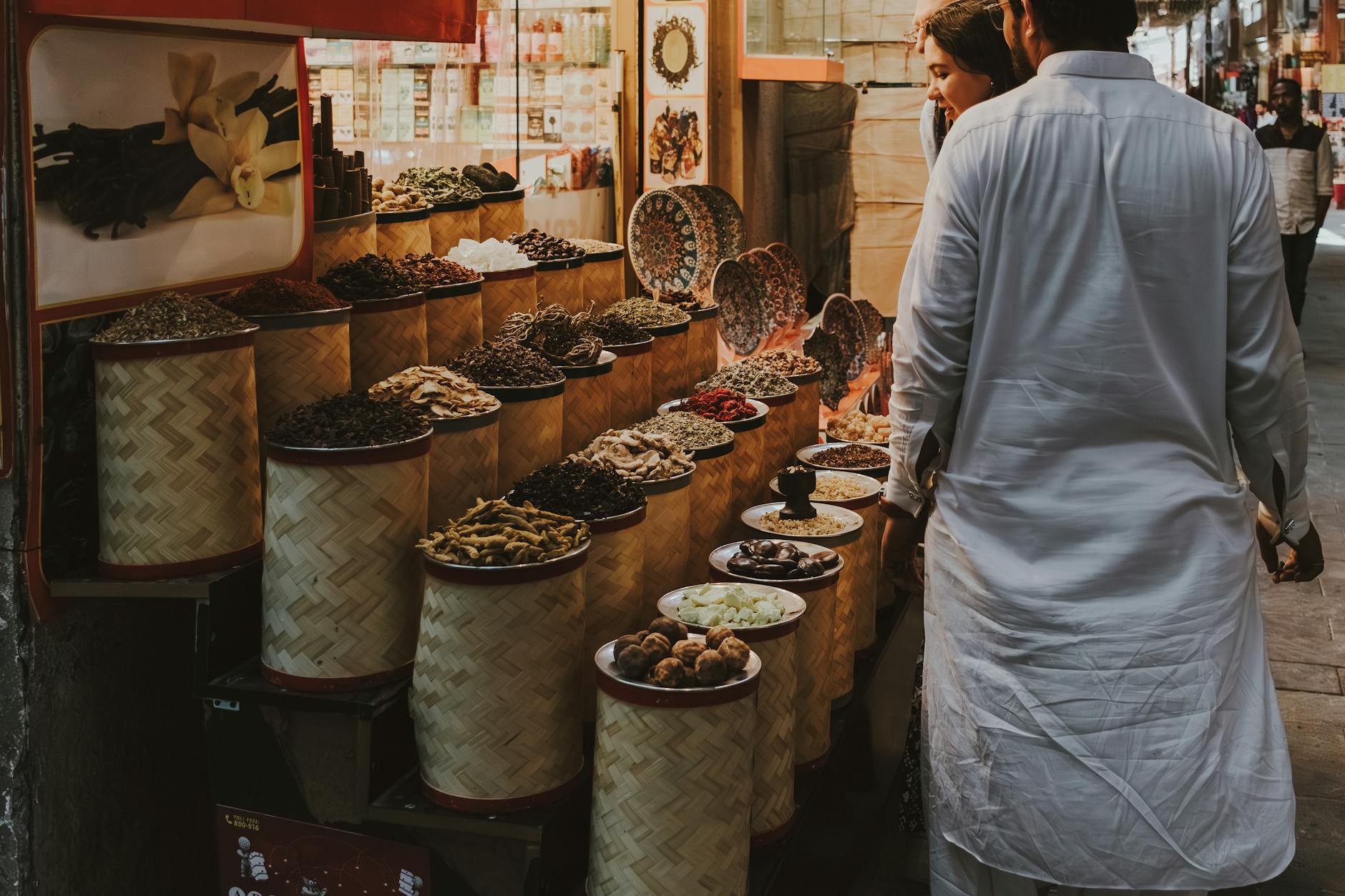 Traditional Indonesian market tour spices vendors authentic