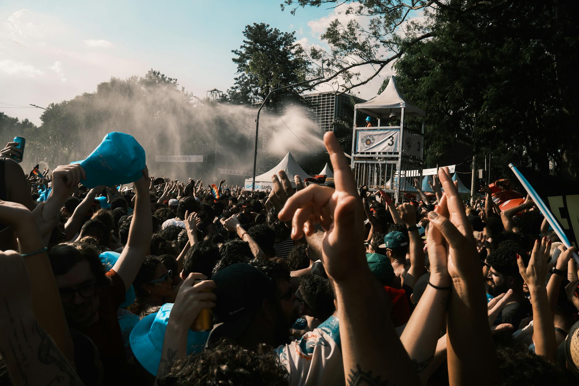 Music festival concert crowd outdoor performance