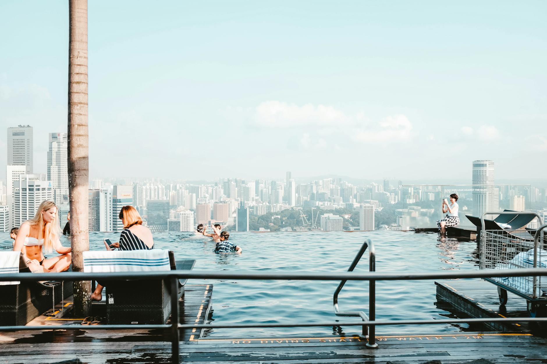 Rooftop bar swimming pool Jakarta luxury