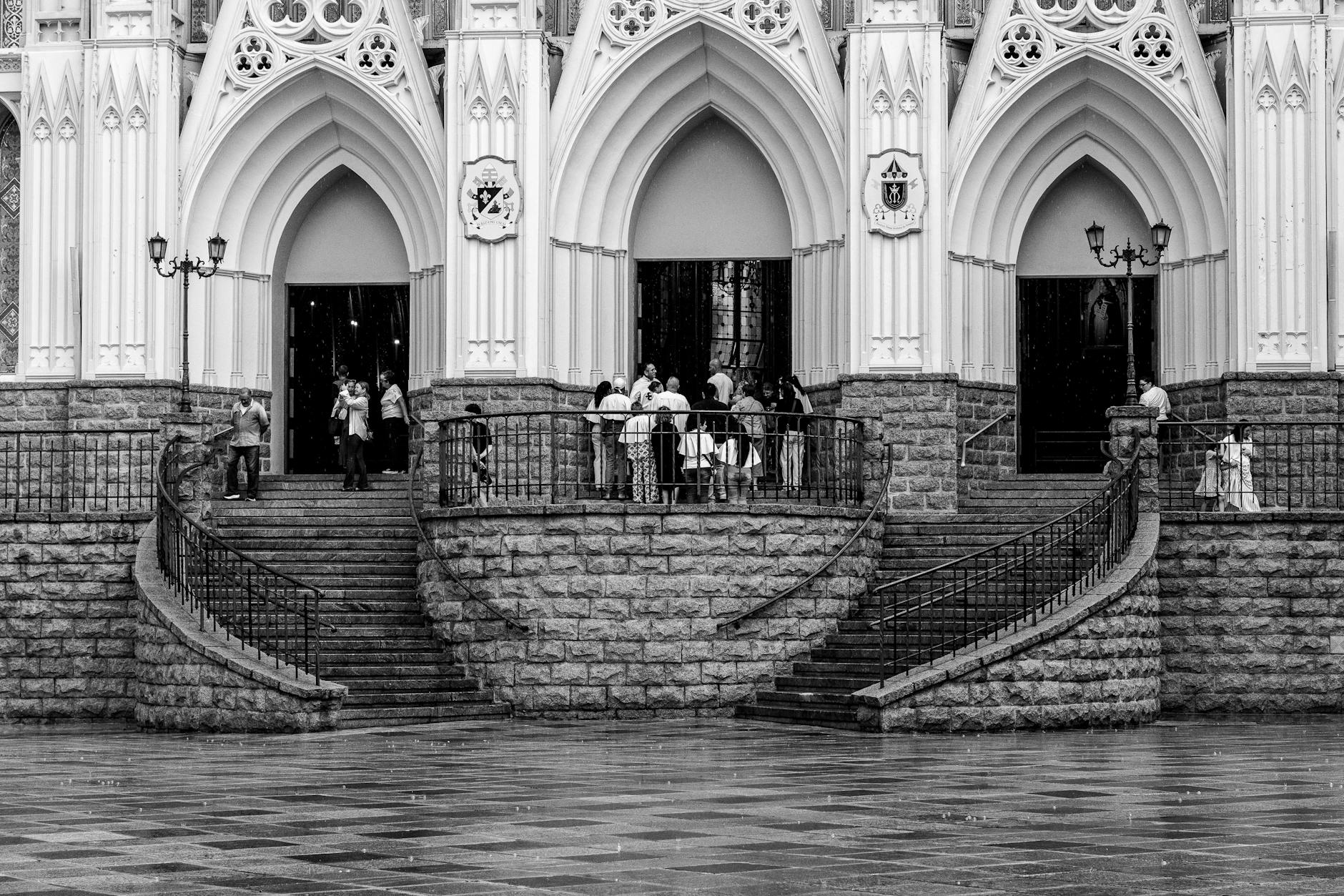 Jakarta Cathedral tunnel entrance basement gothic