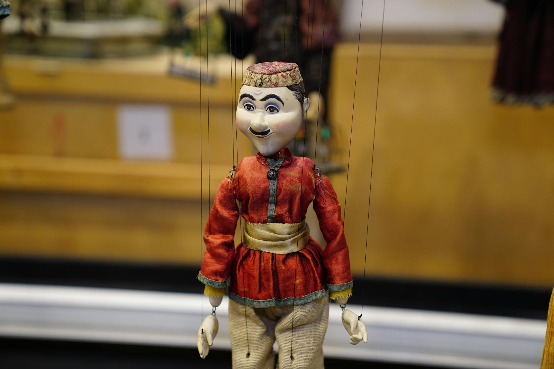 Wayang puppet collection museum display Indonesian heritage